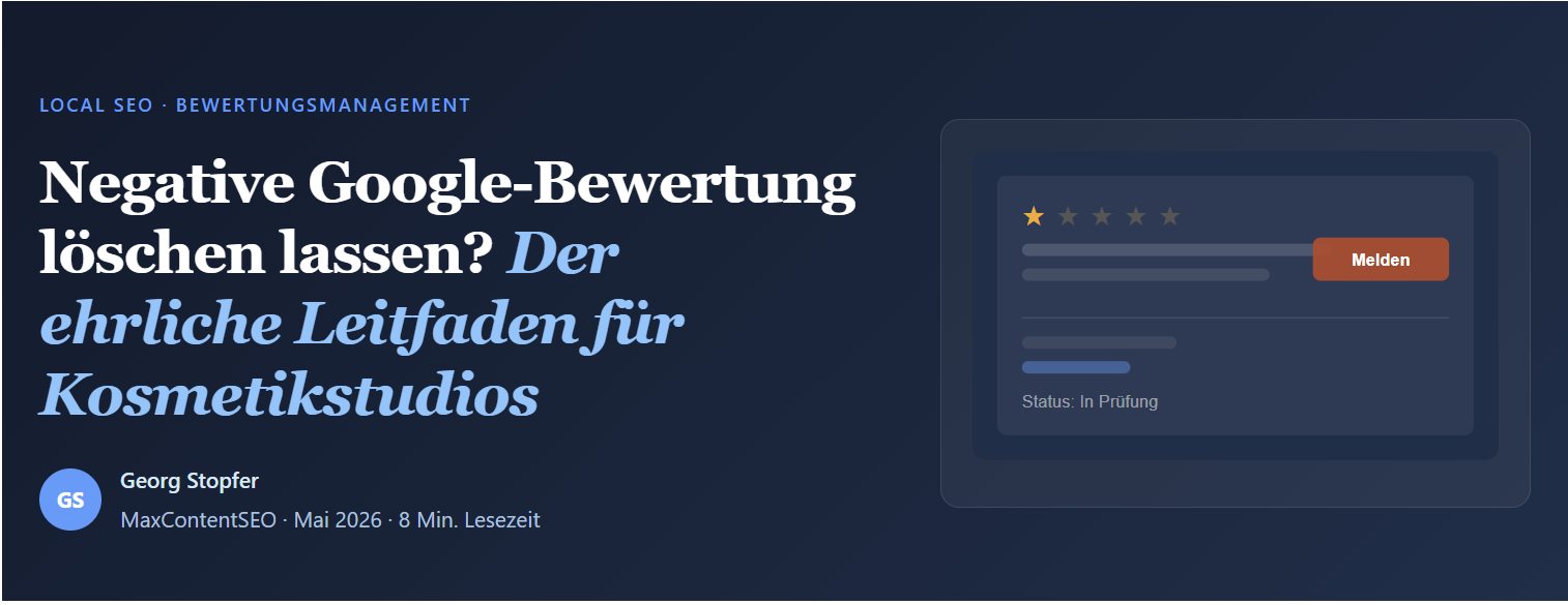 Negative Google-Bewertung löschen lassen